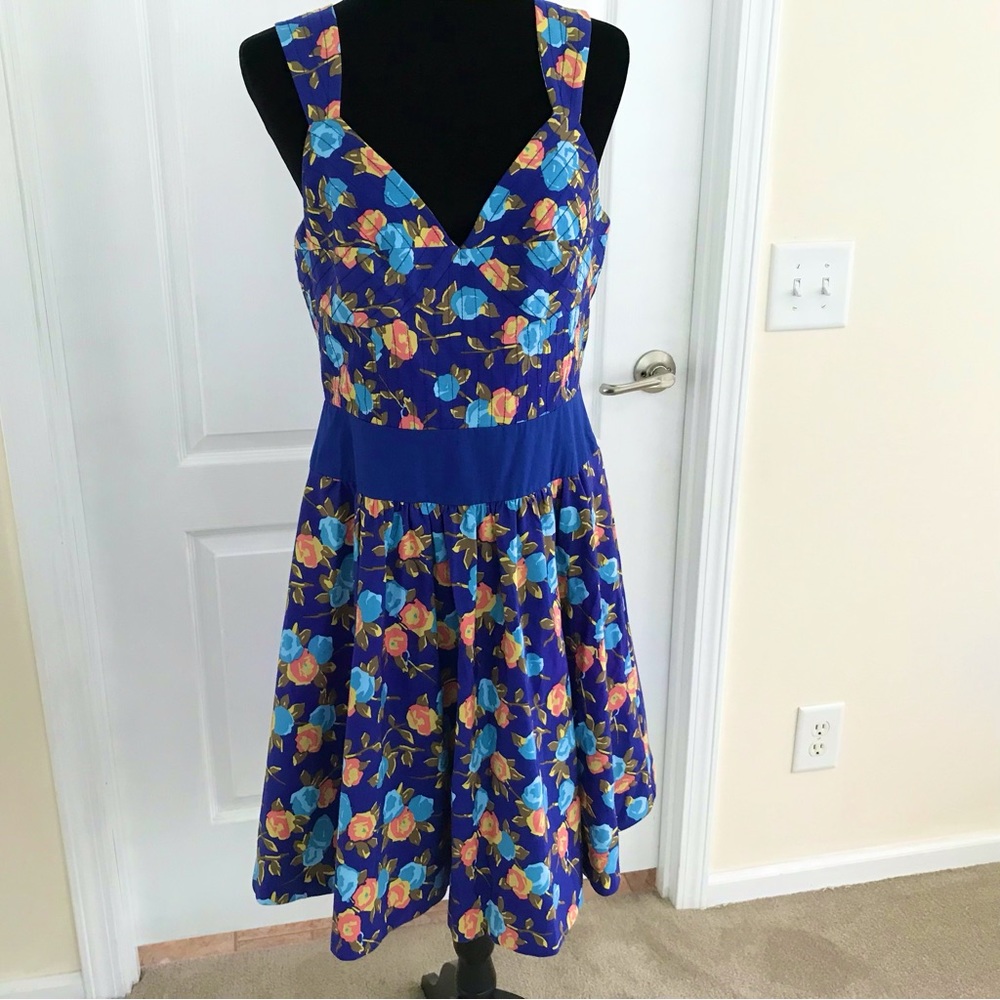 ✴️Plenty by Tracy Reese Fun & Flirty Fit & Flare Floral Dress, Sz12